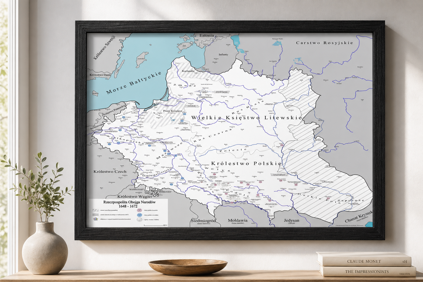 Obraz Mapa obrazowa trylogia Sienkiewicza EDYCJA BIAŁA