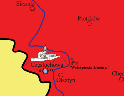 Mapa Historyczno-Trylogiczna Polski (1648–1672)