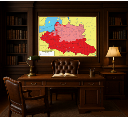 Mapa Historyczno-Trylogiczna Polski (1648–1672)