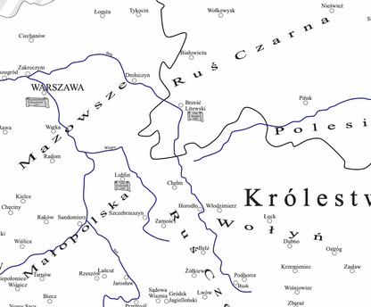 Mapa Rzeczypospolitej Obojga Narodów 1569–1648 – Edycja Biała | Historyczny Sklep