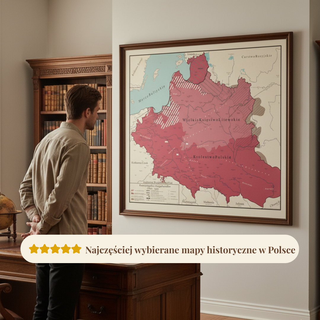 Mapa Historyczna Rzeczypospolitej Obojga Narodów (1569–1648) – Czerwień