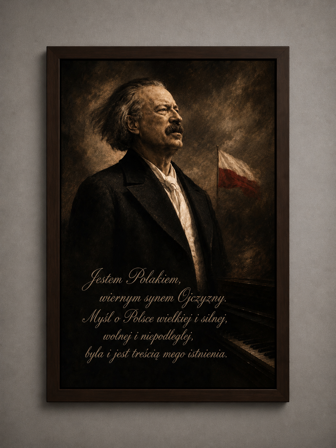 Obraz Ignacy Jan Paderewski (z cytatem)