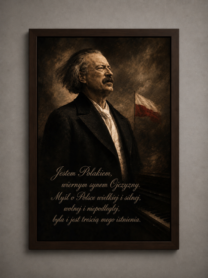 Obraz Ignacy Jan Paderewski (z cytatem)