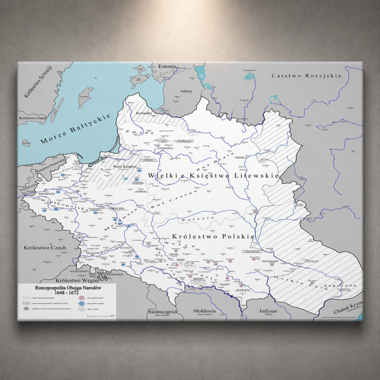 Obraz Mapa obrazowa trylogia Sienkiewicza EDYCJA BIAŁA