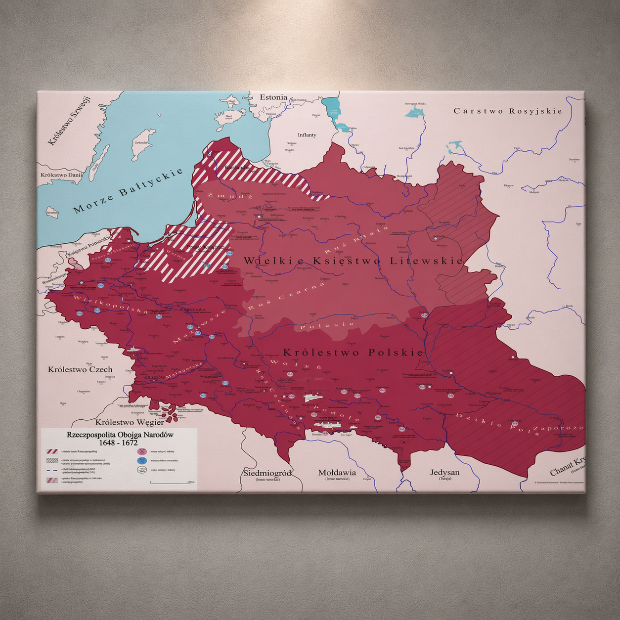 Obraz Mapa obrazowa trylogia Sienkiewicza EDYCJA CZERWONA
