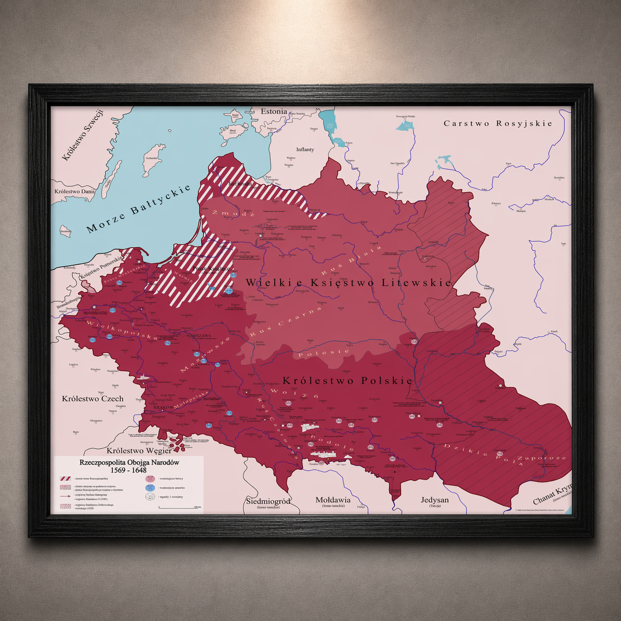 Obraz Mapa obrazowa trylogia Sienkiewicza EDYCJA CZERWONA