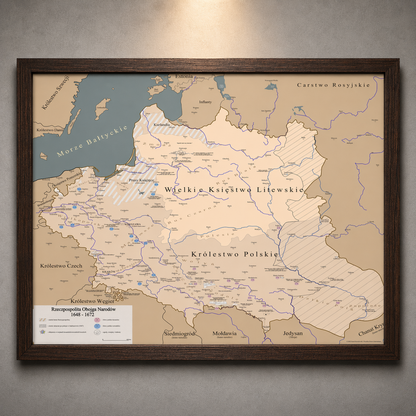 Obraz Mapa obrazowa trylogia Sienkiewicza EDYCJA BRĄZOWA