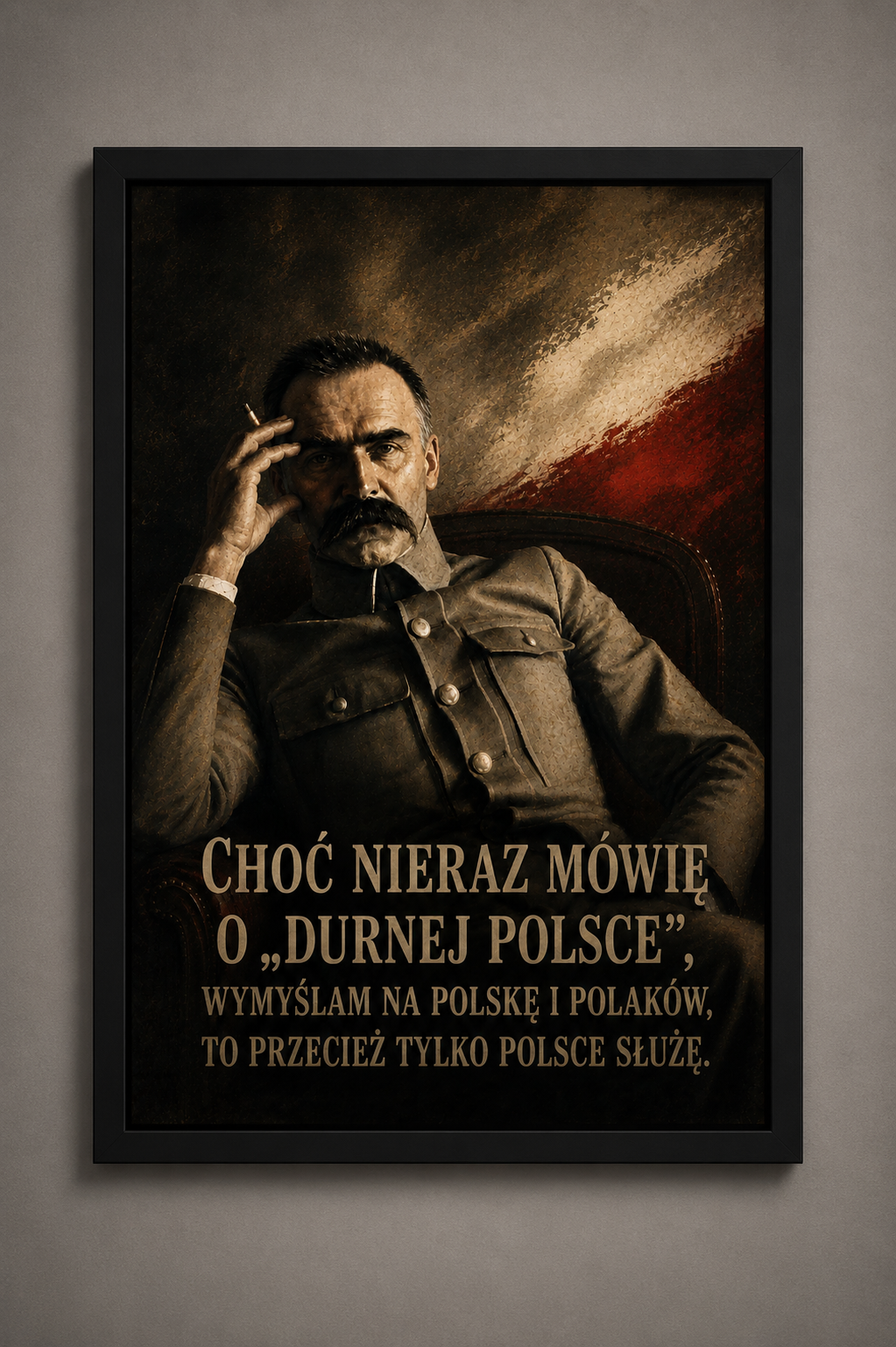 Obraz Józef Piłsudski (z cytatem)