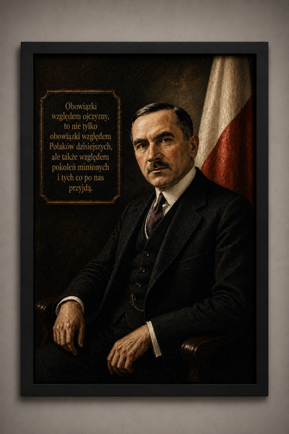 Obraz Roman Dmowski (z cytatem)