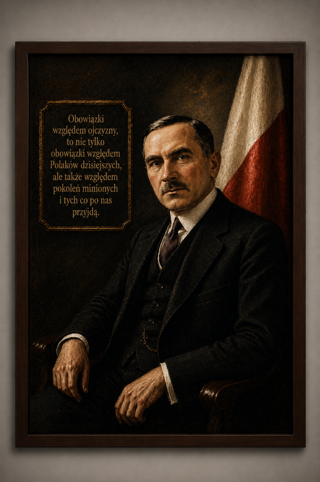 Obraz Roman Dmowski (z cytatem)