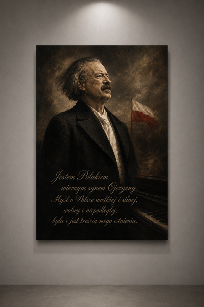 Plakat Ignacy Jan Paderewski (z cytatem)