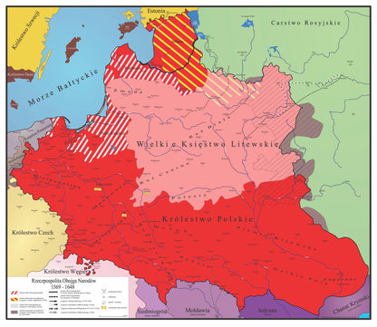 Mapa Historyczna Rzeczypospolitej Obojga Narodów (1569–1648)