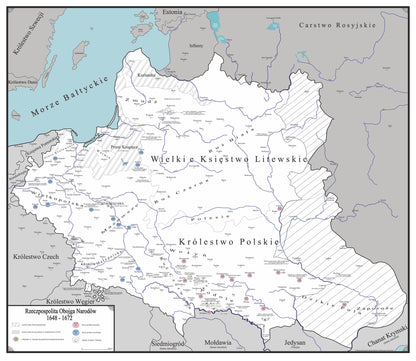 Mapa Historyczno-Trylogiczna (1648–1672) – Edycja Biała
