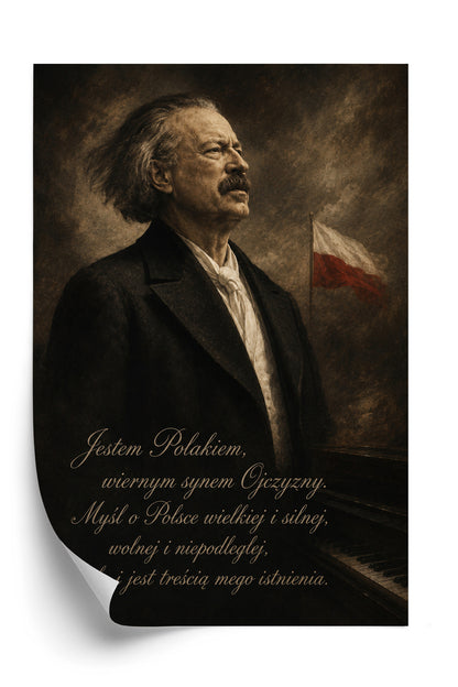 Plakat Ignacy Jan Paderewski (z cytatem)
