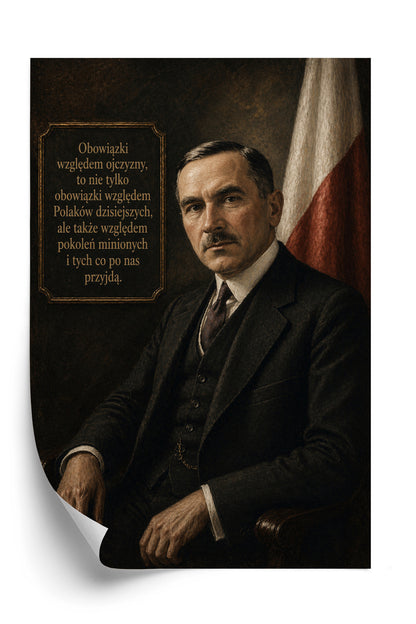 Plakat Roman Dmowski (z cytatem)