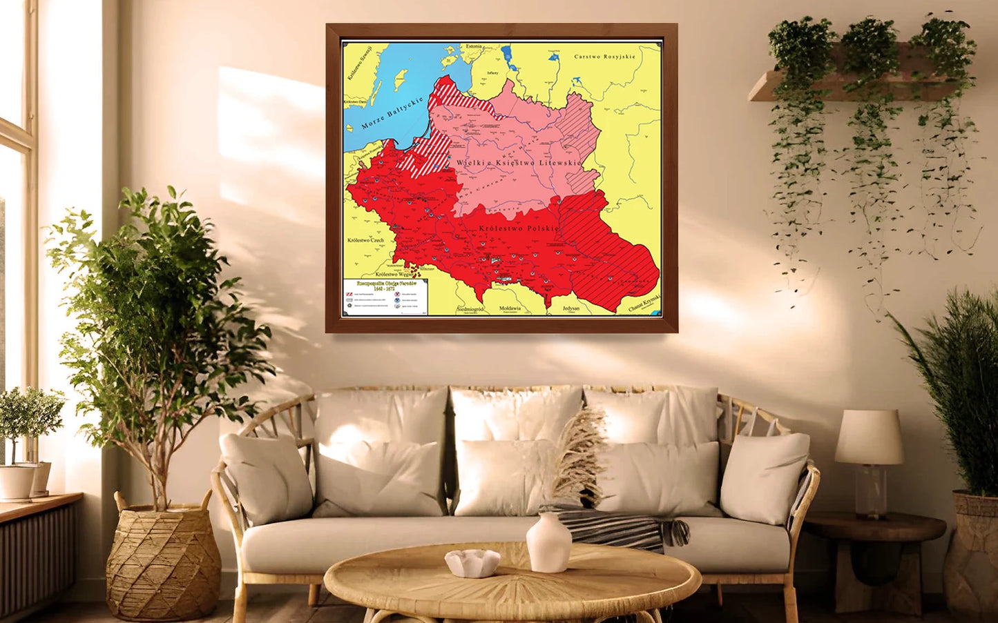 Plakat Mapa obrazowa trylogia Sienkiewicza