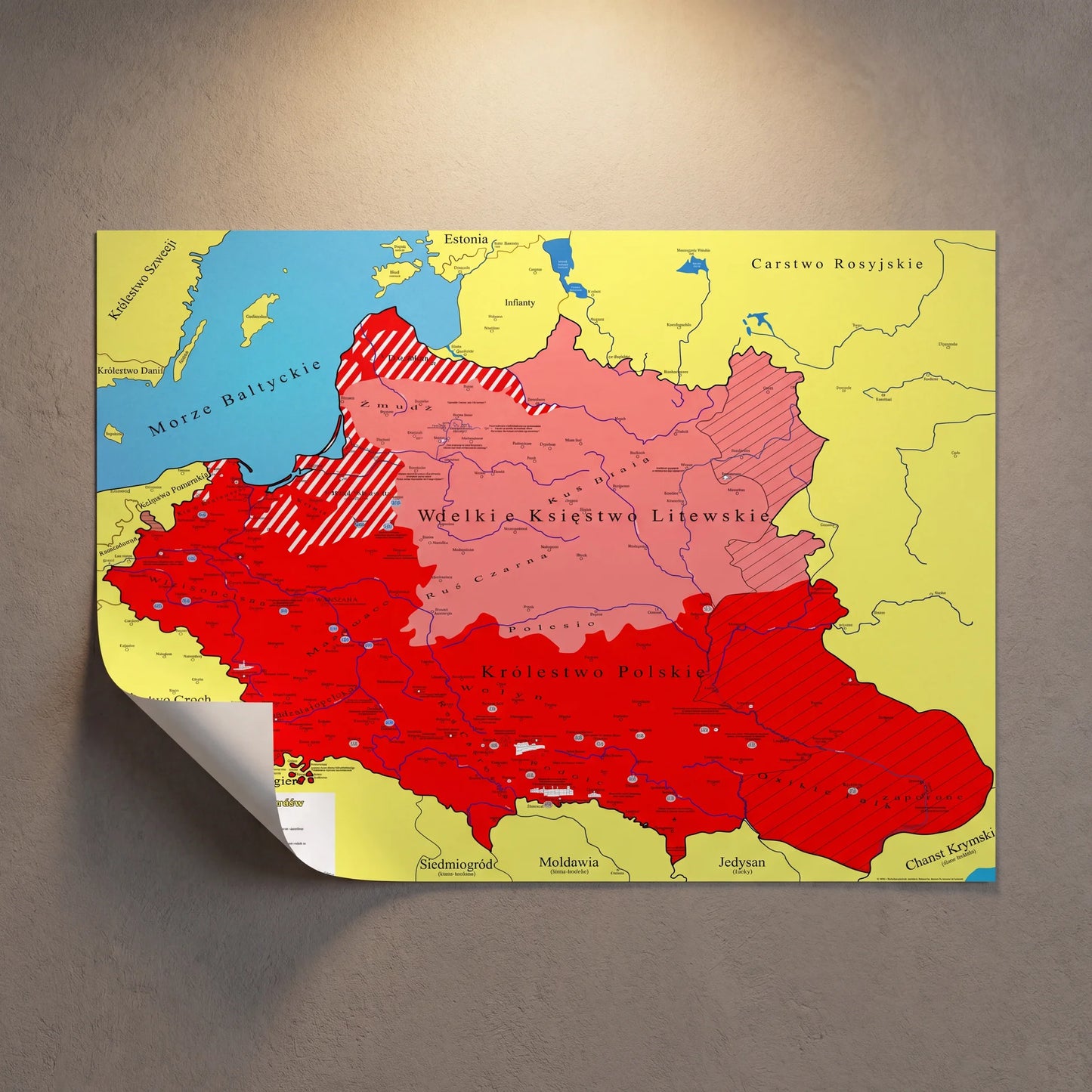 Plakat Mapa obrazowa trylogia Sienkiewicza