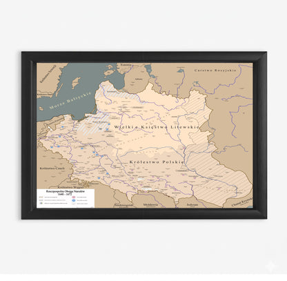 Obraz Mapa obrazowa trylogia Sienkiewicza EDYCJA BRĄZOWA