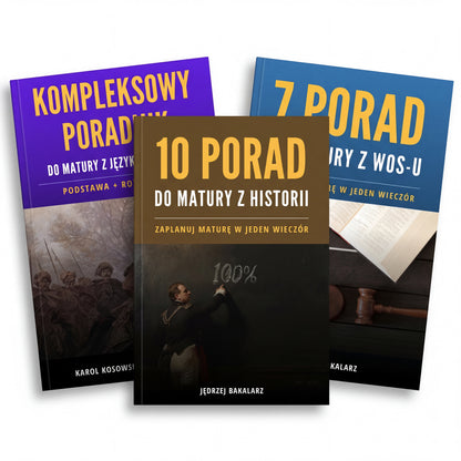 Pakiet MATURA: Historia, WOS, Polski (3 E-booki)