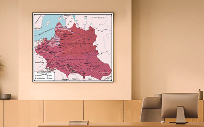 Mapa Historyczno-Trylogiczna (1648–1672) – Czerwień