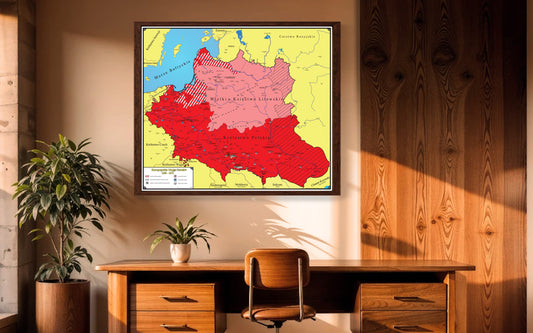 Mapa Historyczno-Trylogiczna Polski (1648–1672)