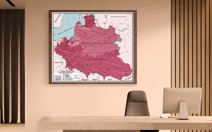 Mapa Historyczna Rzeczypospolitej Obojga Narodów (1569–1648) – Czerwień