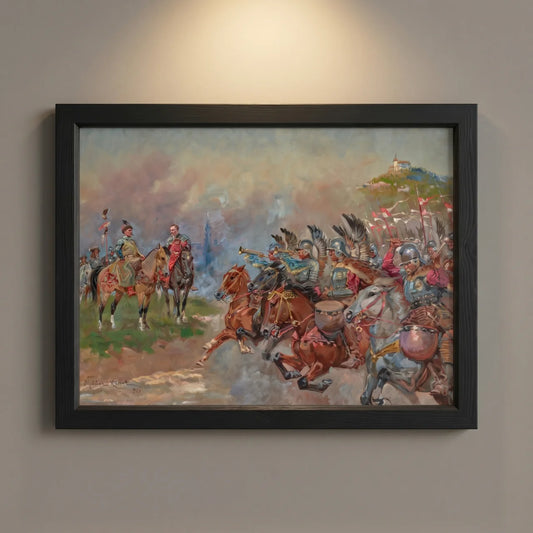 Obraz HUSARIA PRZED JANEM III SOBIESKIM POD WIEDNIEM
