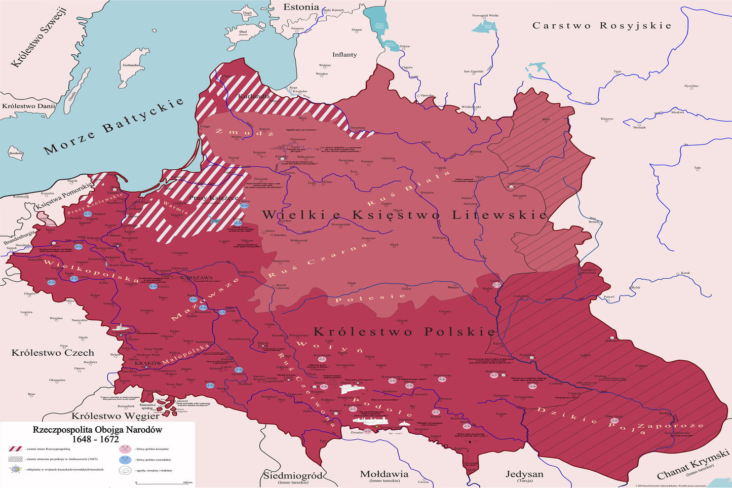 Obraz Mapa obrazowa trylogia Sienkiewicza EDYCJA CZERWONA