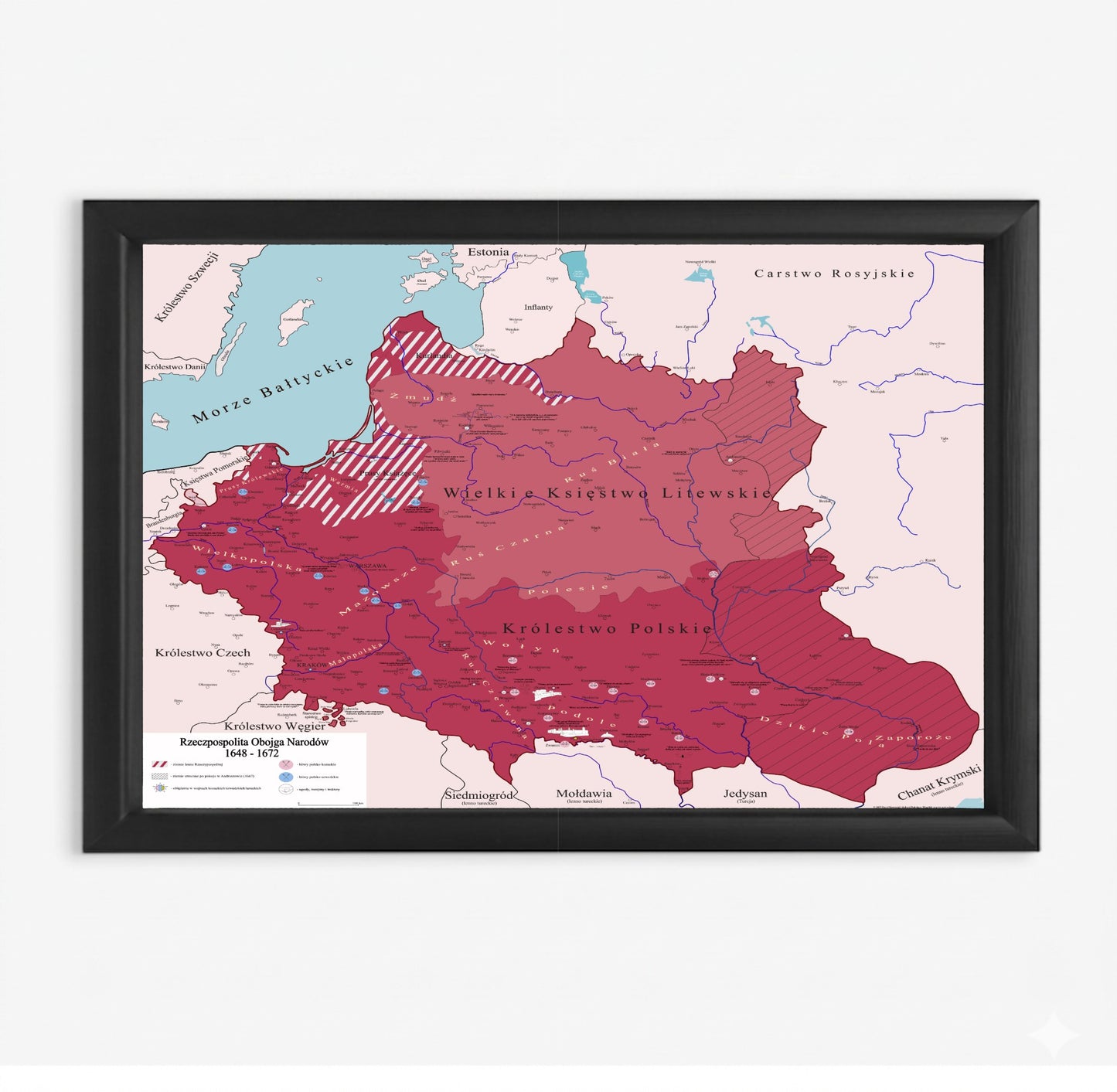 Obraz Mapa obrazowa trylogia Sienkiewicza EDYCJA CZERWONA
