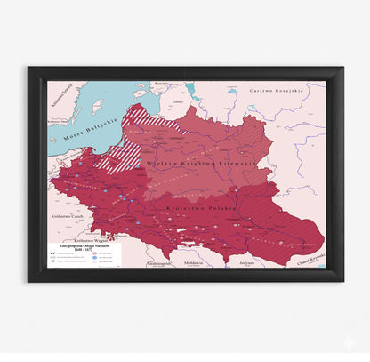 Obraz Mapa obrazowa trylogia Sienkiewicza EDYCJA CZERWONA