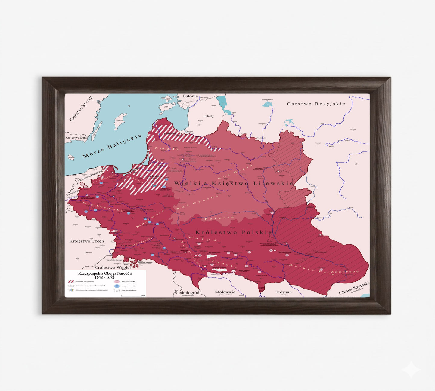 Obraz Mapa obrazowa trylogia Sienkiewicza EDYCJA CZERWONA