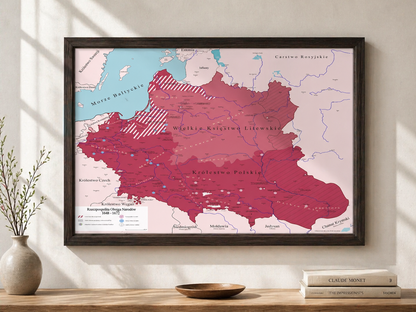 Obraz Mapa obrazowa trylogia Sienkiewicza EDYCJA CZERWONA